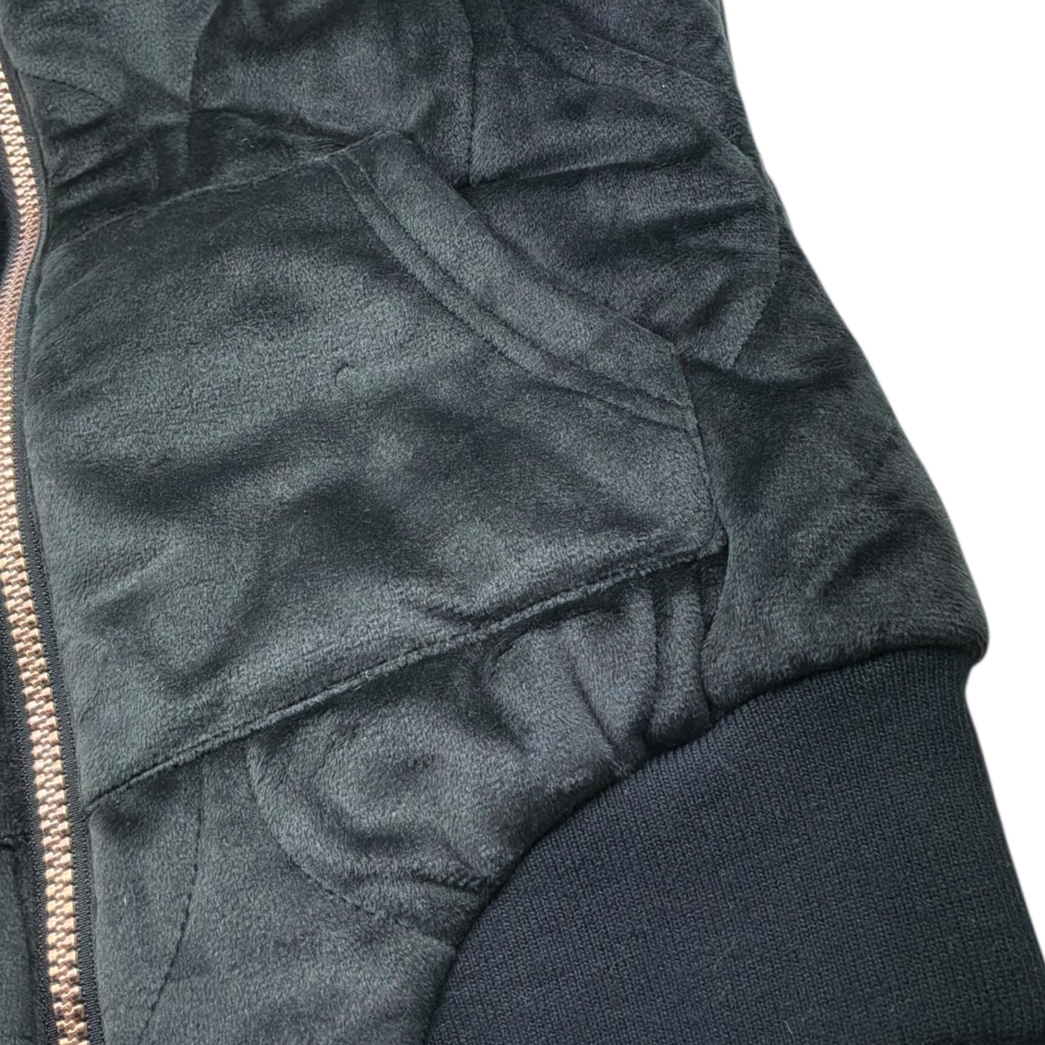Juicy Couture Giubbino Modello Smanicato Tinta Unita con Zip per Bambina JBX6520 NERO JUICY COUTURE 