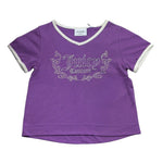 Juicy Couture T-Shirt Girocollo Tinta Unita con Stampa per Bambina JBX6551 VIOLA JUICY COUTURE 