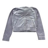 Juicy Couture Felpa Tinta Unita con Zip E Cappuccio per Bambina JBX6604 LILLA JUICY COUTURE 