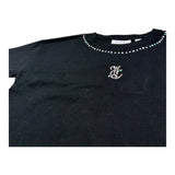 Juicy Couture T-Shirt Girocollo Tinta Unita con Stampa per Bambina JBX6629 NERO JUICY COUTURE 