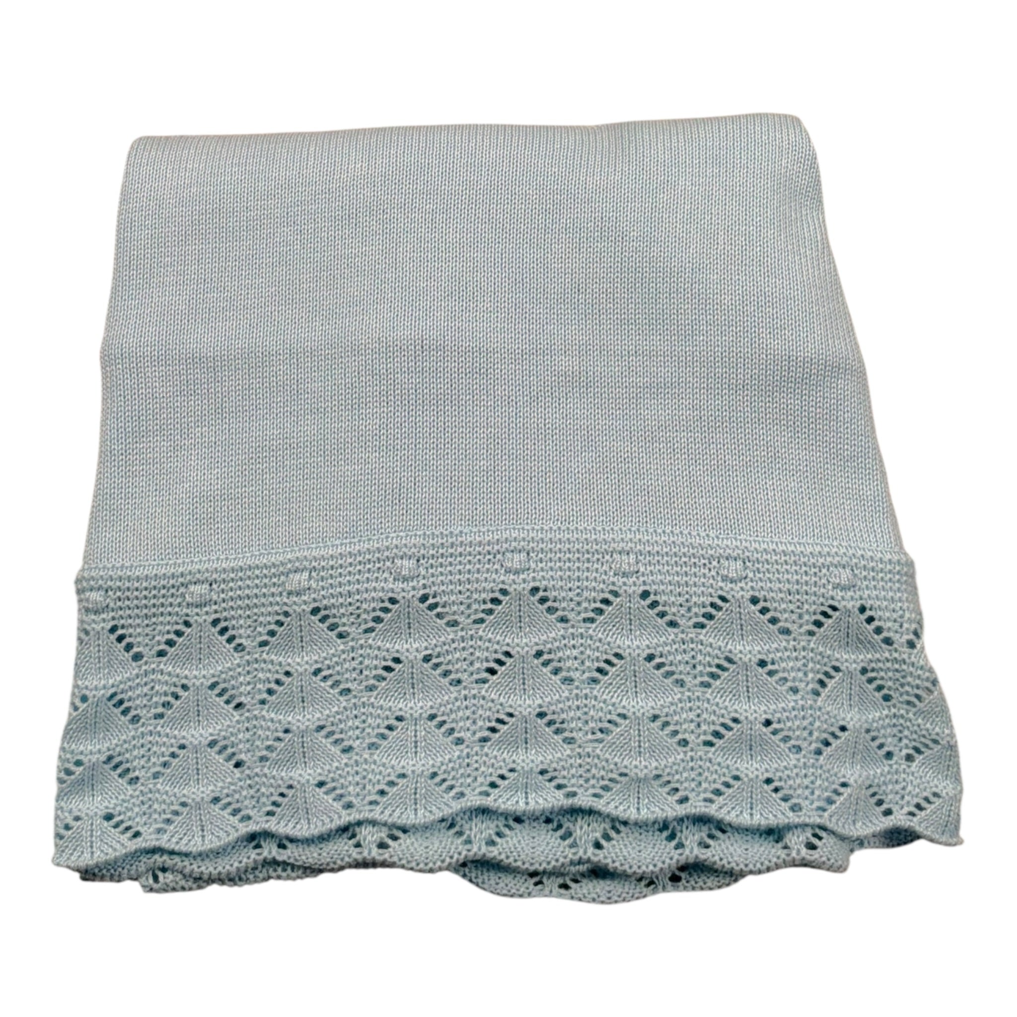 Juliana Coperta tinta unita con Fiocco Azzurro per Neonata 25011 AZZURRO JULIANA 