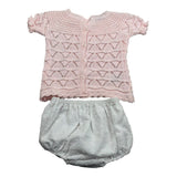 Juliana Completo 2 Pezzi T-Shirt In Maglia-Culotte per Neonata 25065 ROSA JULIANA 