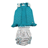Juliana Completo 2 Pezzi Canotta Maglia-Culotte per Neonata 25076 AZZURRO JULIANA 