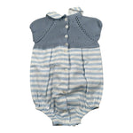 Juliana Pagliaccetto Mezza Manica Fantasia A Righe Azzurro Polvere per Neonato 25169X AZZURRO POLVERE JULIANA 