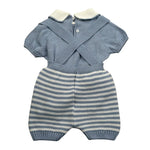 Juliana Completo 2 Pezzi Maglia-Salopette per Neonato 25202 AZZURRO POLVERE JULIANA 