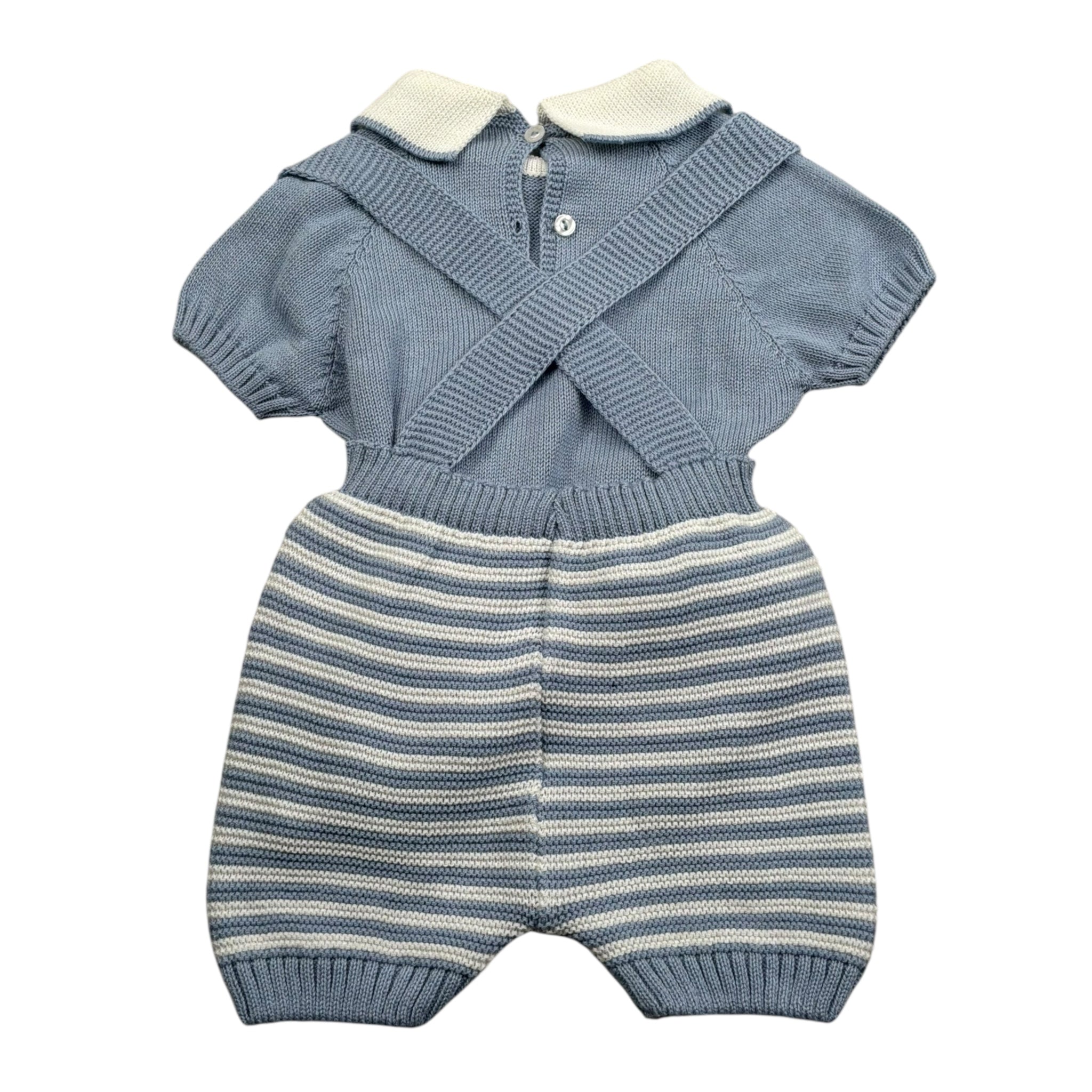 Juliana Completo 2 Pezzi Maglia-Salopette per Neonato 25202 AZZURRO POLVERE JULIANA 