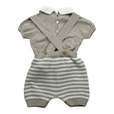 Juliana Completo 2 Pezzi Maglia-Salopette per Neonato 25202 BEIGE JULIANA 