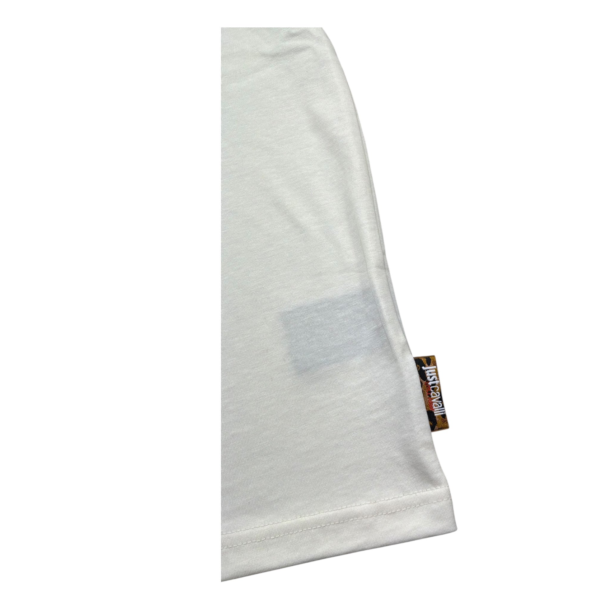 Just Cavalli T-Shirt Tinta Unita con Logo per Bambino JBP26001TS PANNA JUST CAVALLI 