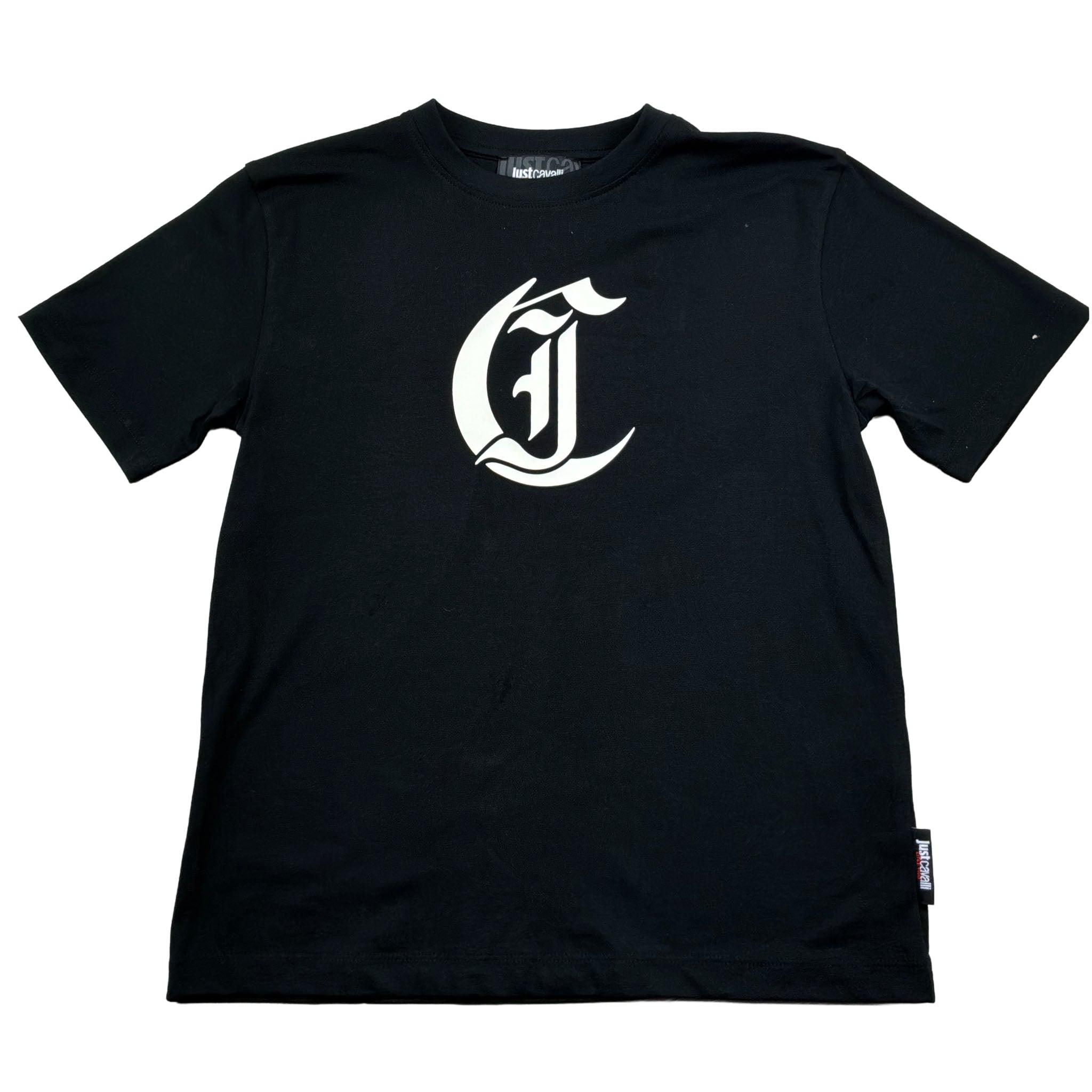 Just Cavalli T-Shirt Girocollo Tinta Unita con Stampa per Bambino JBP26014TS NERO JUST CAVALLI 