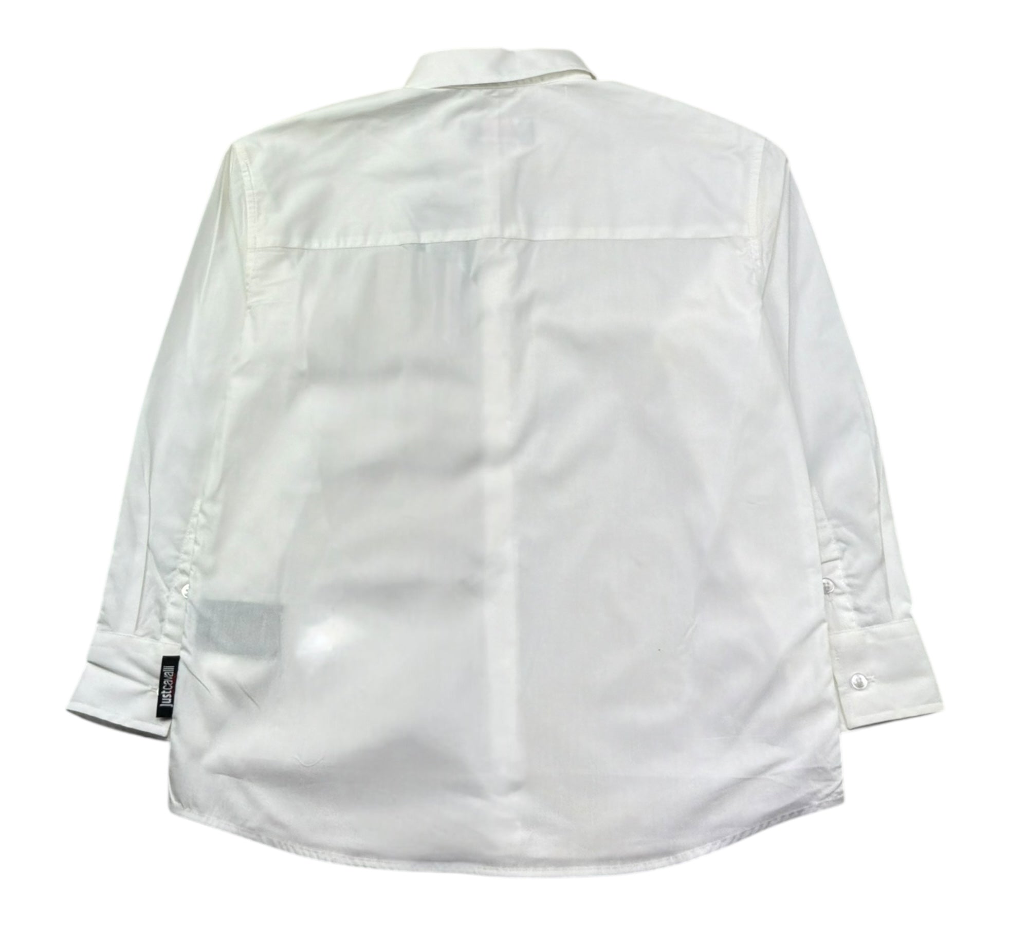 Just Cavalli Camicia Manica Lunga Tinta Unita Conlogo per Bambino JBP26034CA BIANCO JUST CAVALLI 