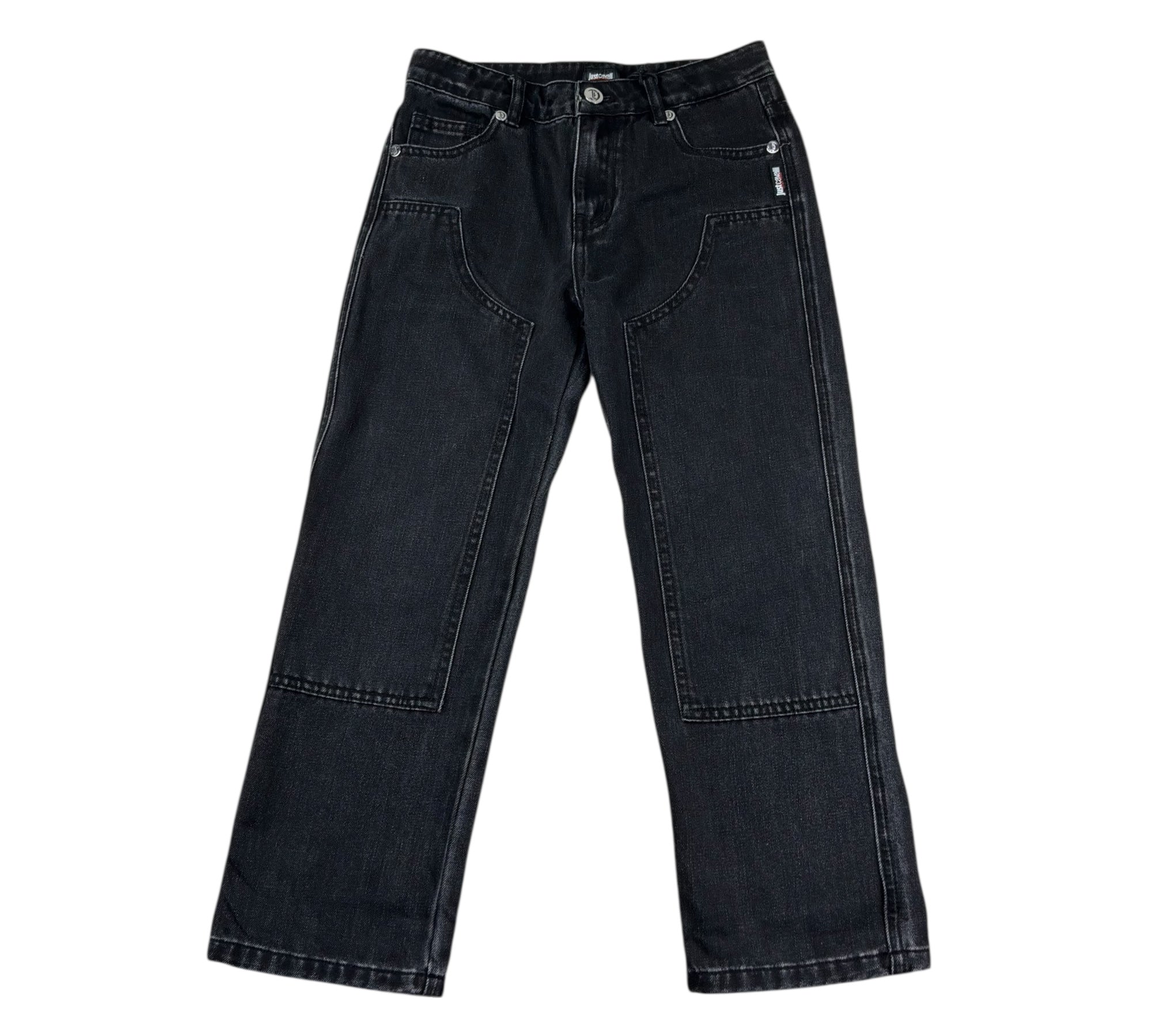 Just Cavalli Jeans Tinta Unita con Girovita Regolabile per Bambino JBP26038JE NERO JUST CAVALLI 