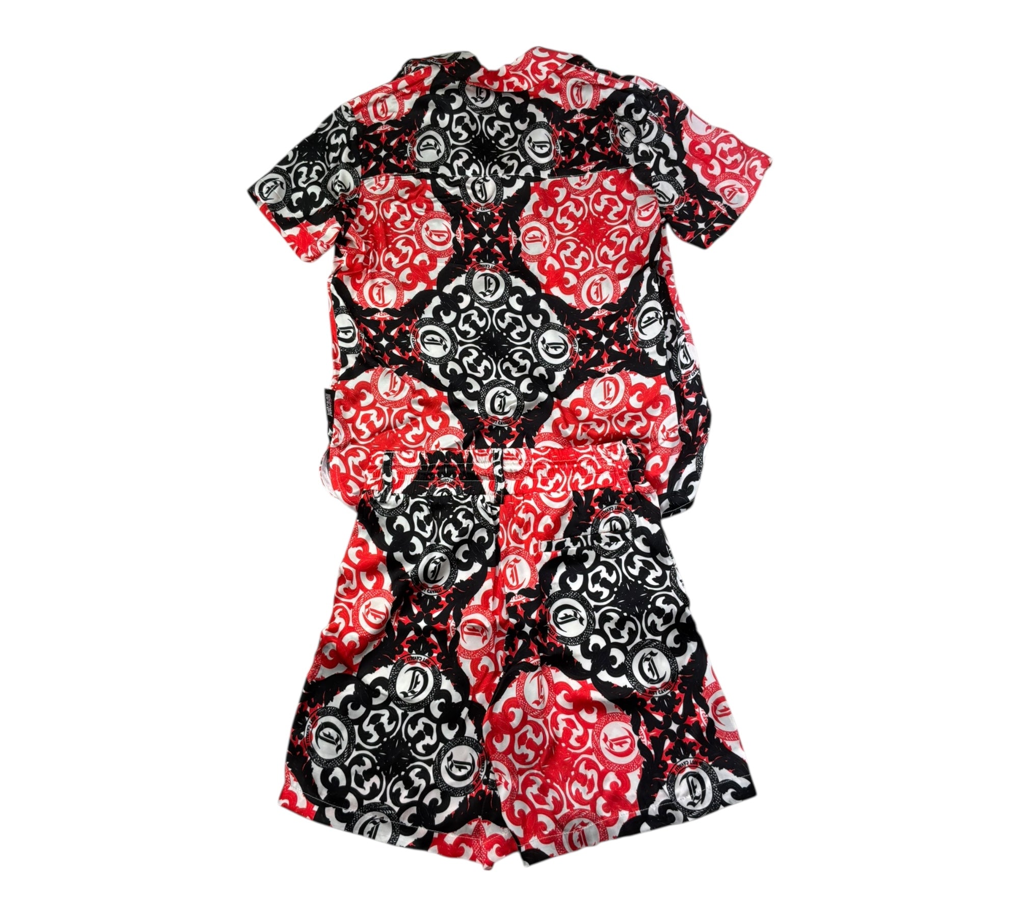 Just Cavalli Completo 2 Pezzi Camicia-Bermuda Stampa Fantasia per Bambino JBP26060CE MULTICOLOR JUST CAVALLI 