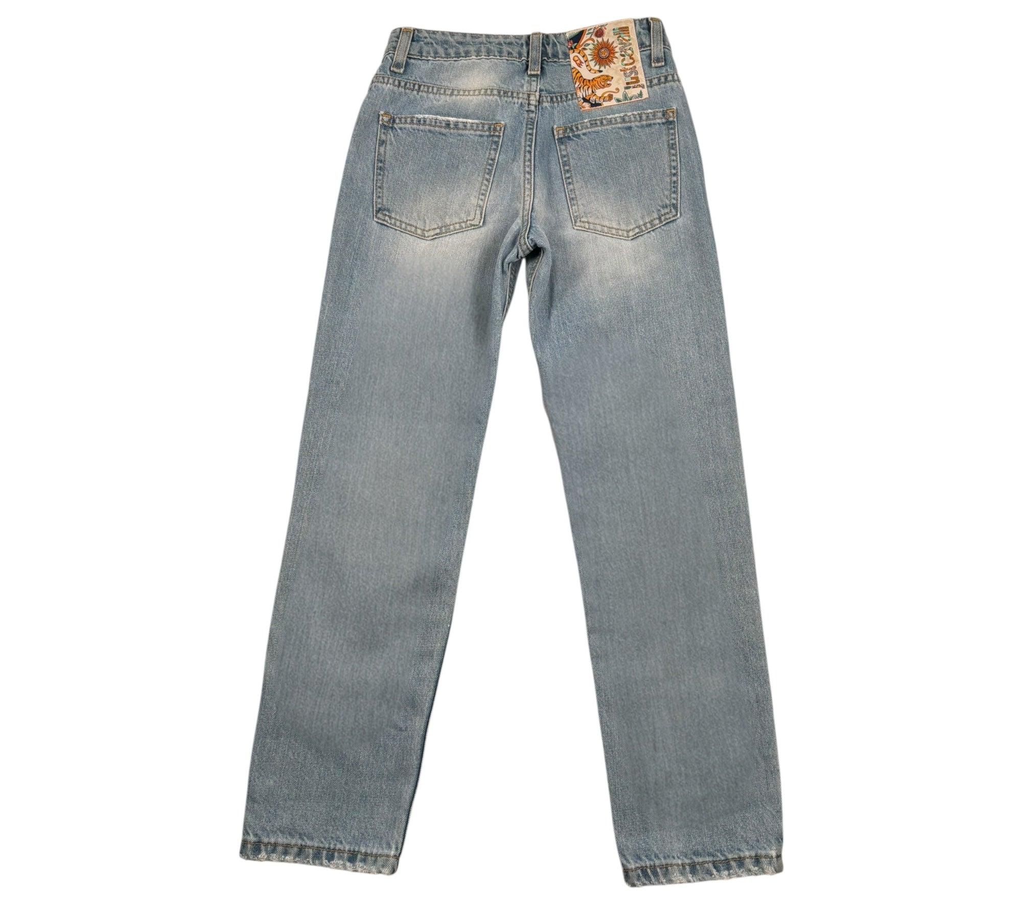 Just Cavalli Jeans Tinta Unita con Girovita Regolabile per Bambino JBP26078JE AZZURRO JUST CAVALLI 