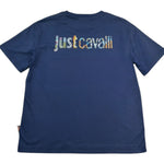 Just Cavalli T-Shirt Girocollo Tinta Unita con Logo per Bambino JBP26092TS BLU JUST CAVALLI 