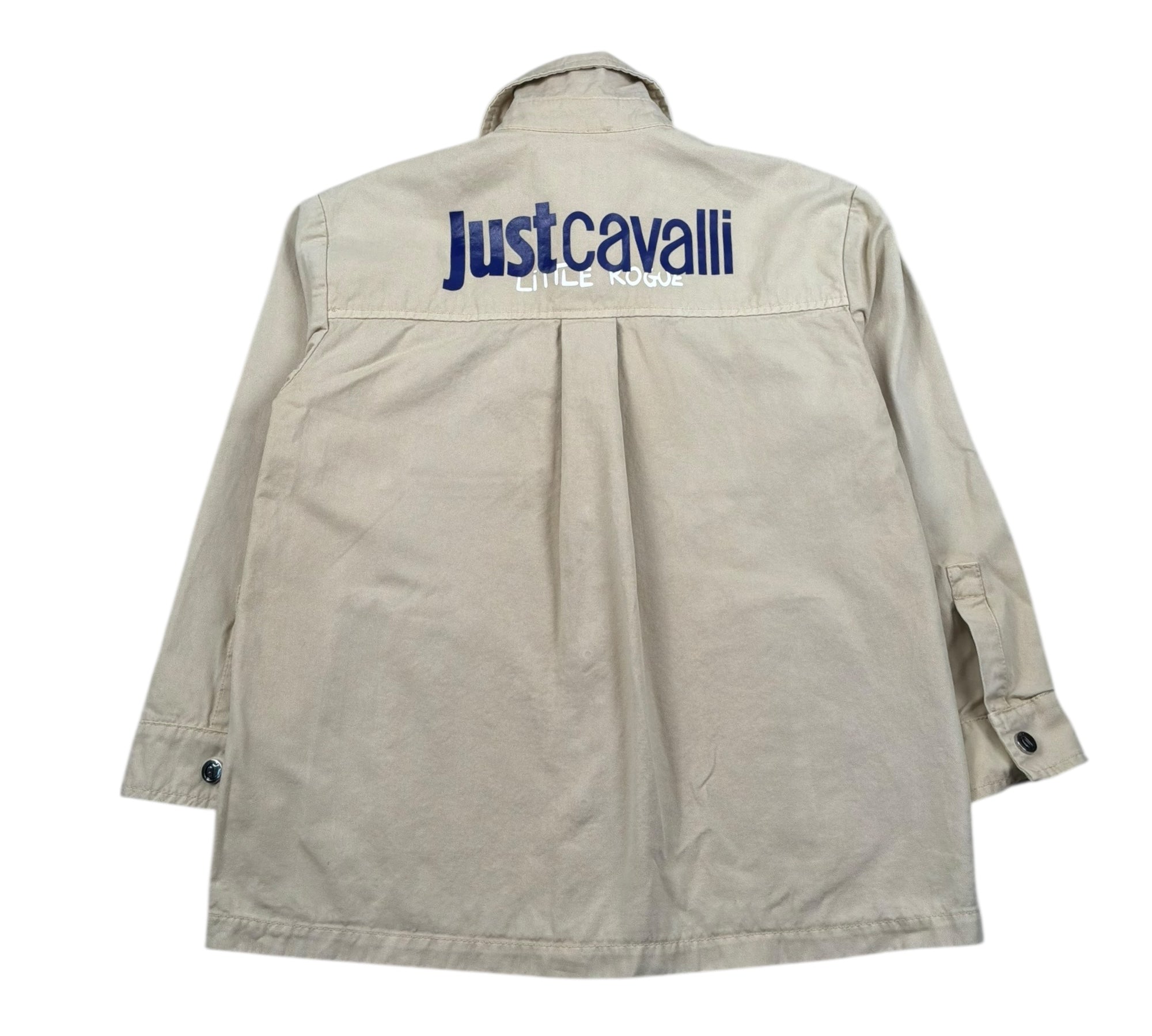 Just Cavalli Camicia Manica Lunga Tinta Unita con Logo per Bambino JBP26113CA BEIGE JUST CAVALLI 