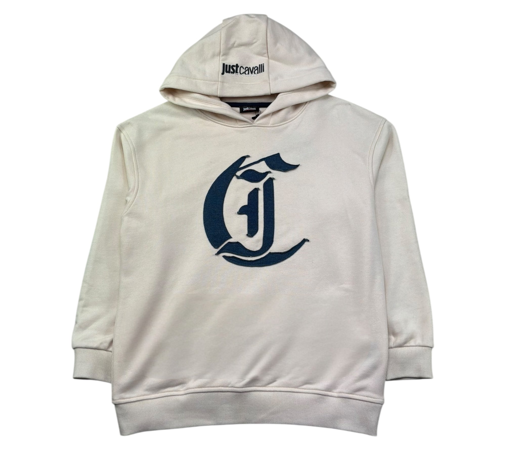 Just Cavalli Felpa Chiusa con Cappuccio Tinta Unita per Bambino JBP26115FE PANNA JUST CAVALLI 