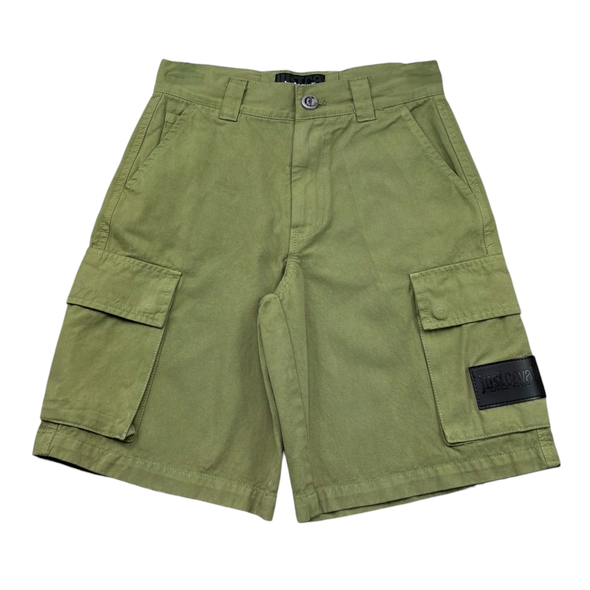 Just Cavalli Bermuda Tinta Unita con Tasconi E Girovita Regolabile per Bambino JBP26120BE VERDE JUST CAVALLI 
