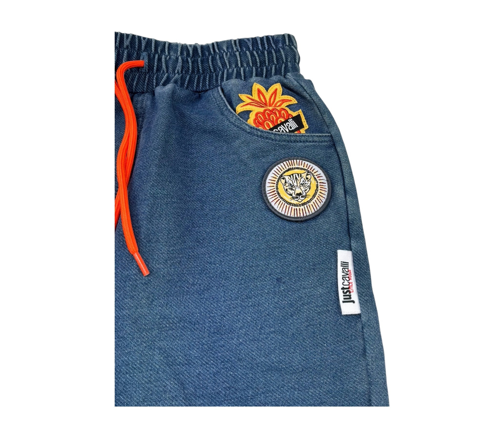 Just Cavalli Jeans Tinta Unita con Elastico In Vita per Bambino JBP26130PA BLU JUST CAVALLI 