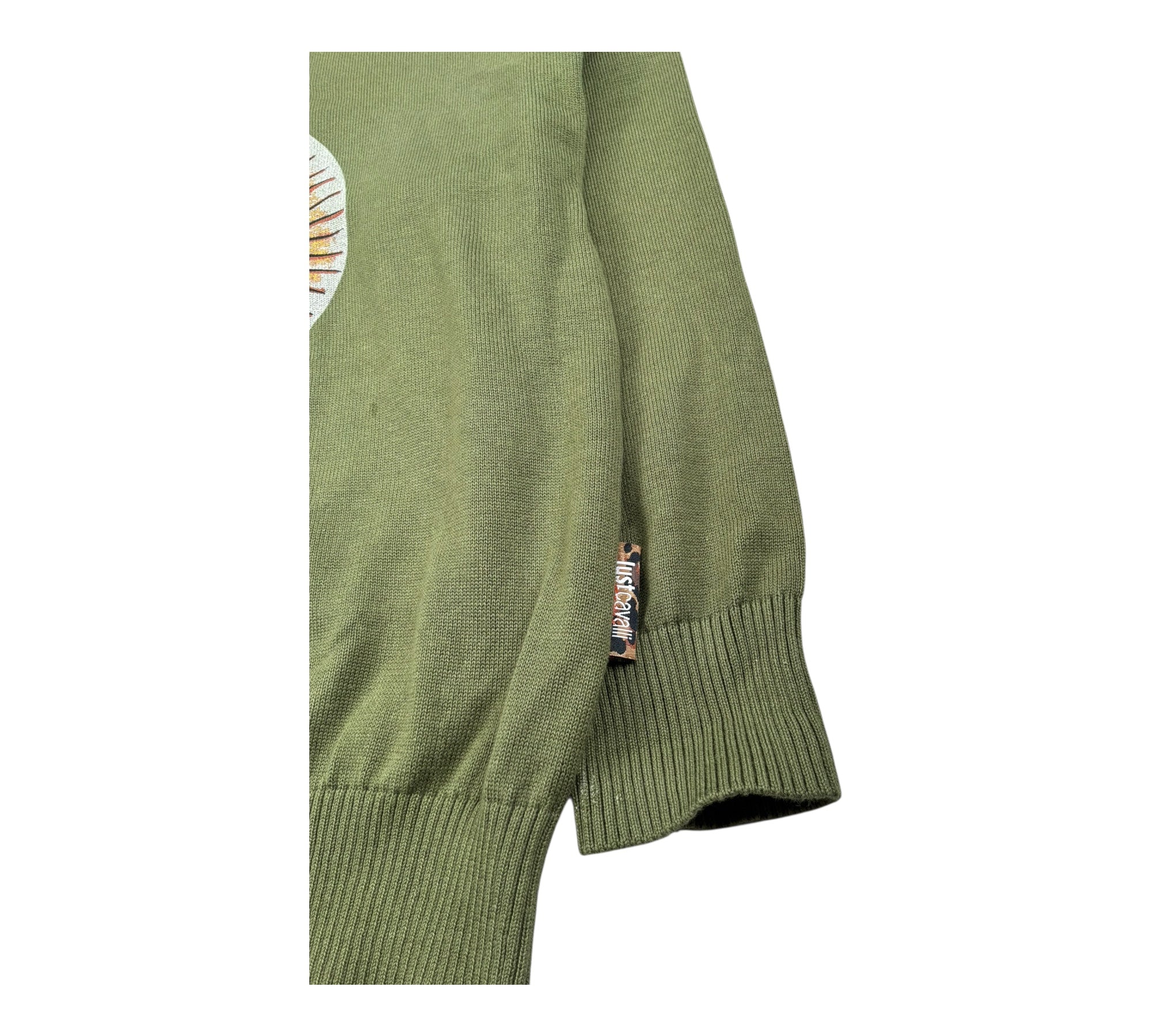Just Cavalli Maglia Girocollo Tinta Unita con Stampa per Bambino JBP26145MA VERDE JUST CAVALLI 