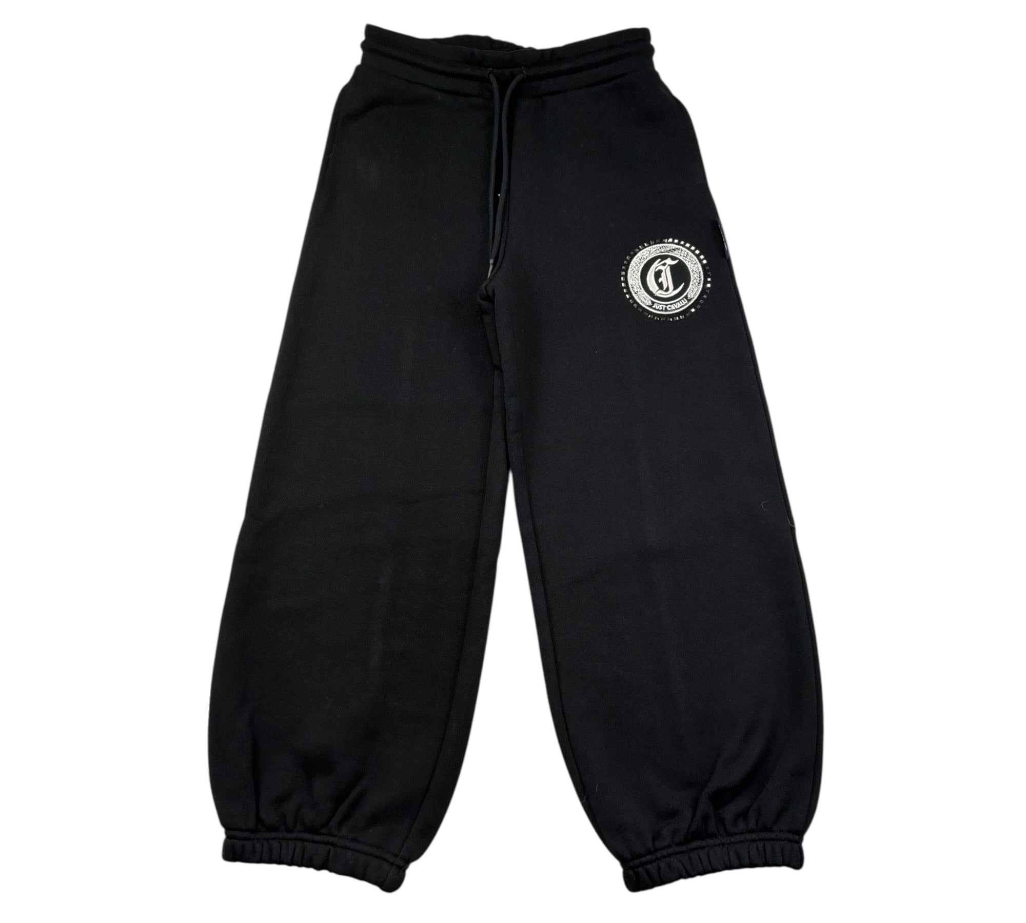 Just Cavalli Pantalone Tuta Tinta Unita con Logo per Bambina JBP26174PA NERO JUST CAVALLI 