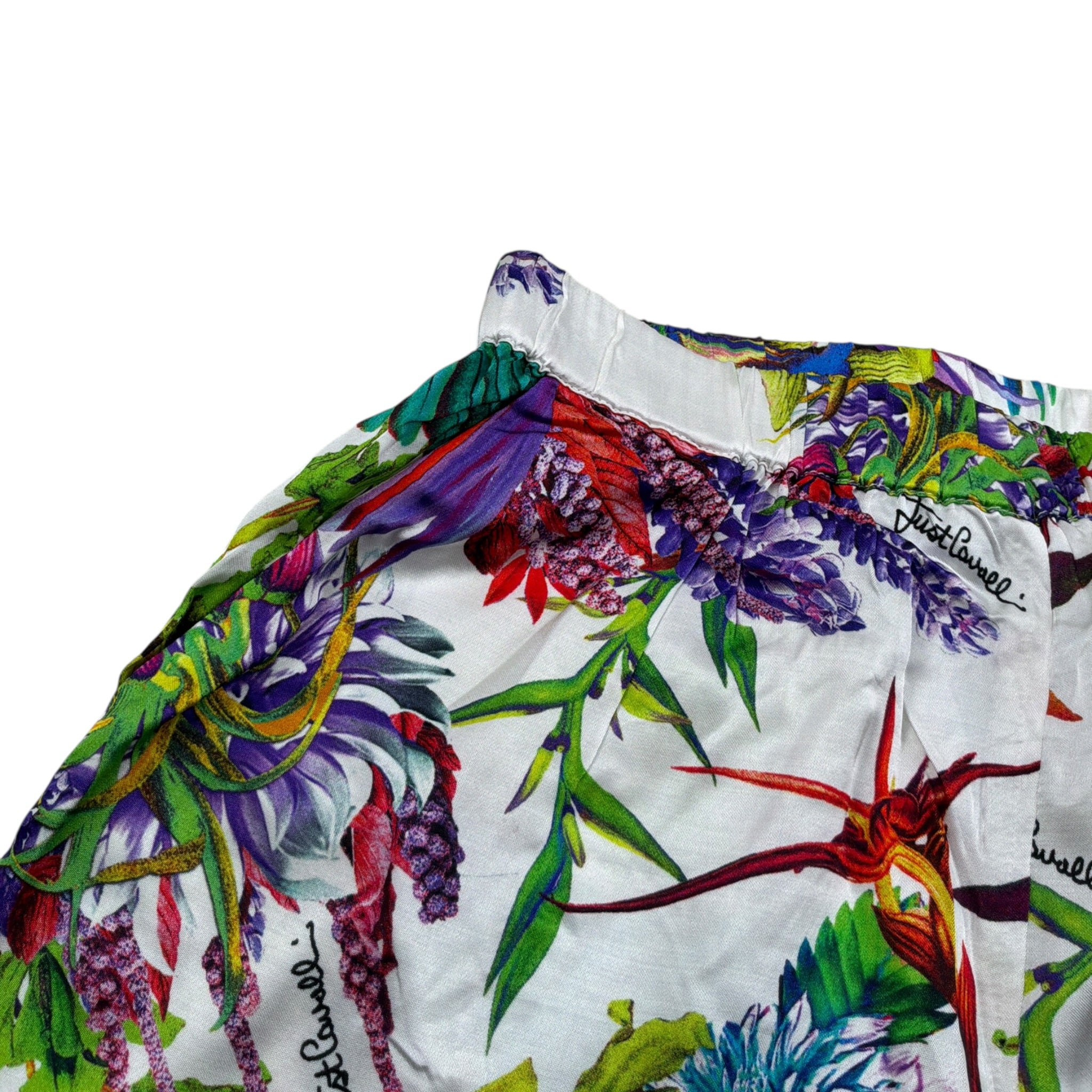 Just Cavalli Short tinta unita con Stampa In Contrasto Bianco per Bambina JFBE001 BIANCO JUST CAVALLI 