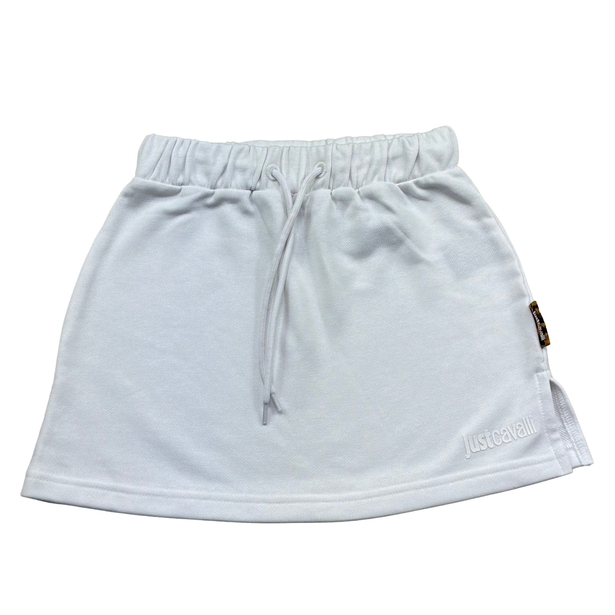 Just Cavalli Gonna Tinta Unita con Logo per Bambina JGP26022GO BIANCO JUST CAVALLI 