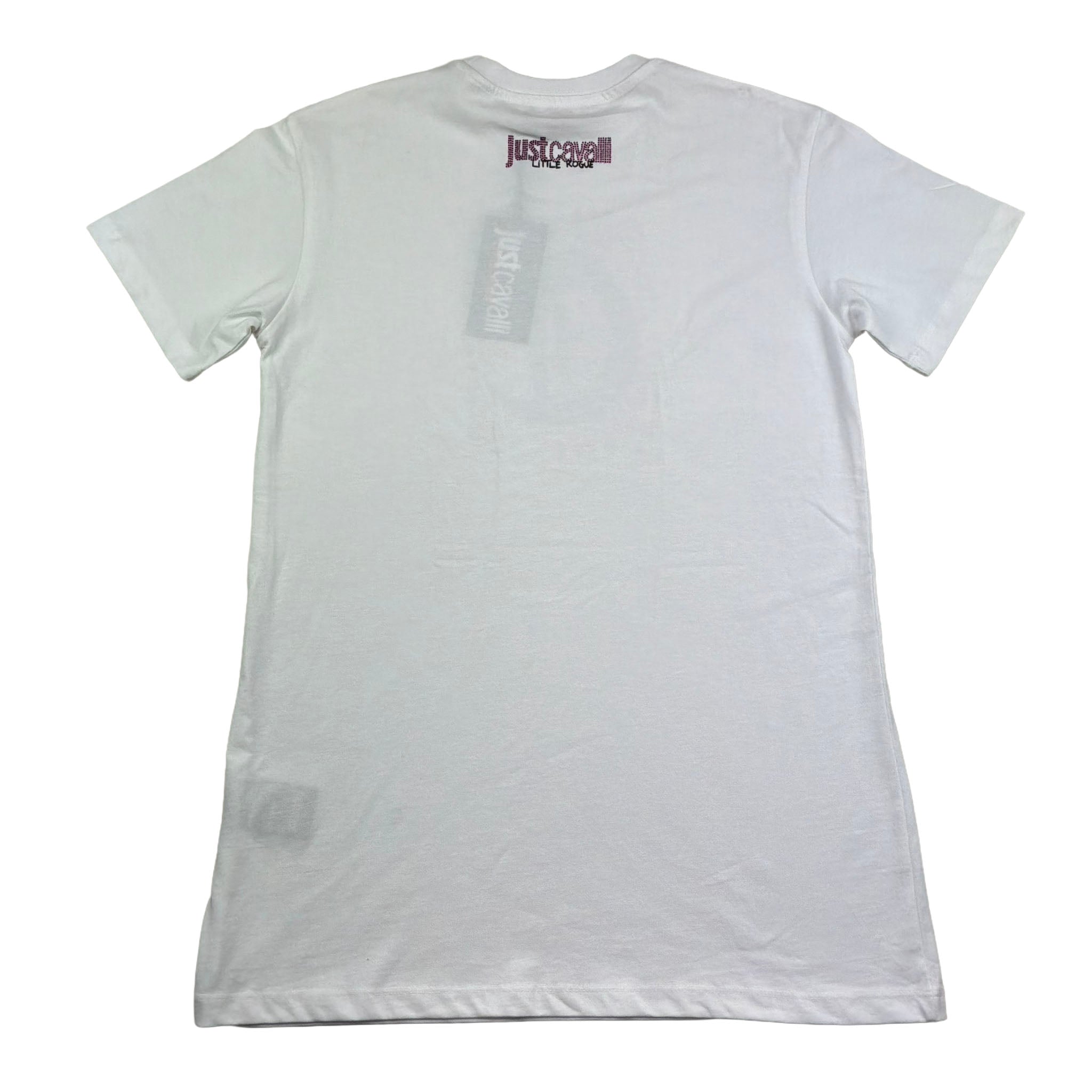Just Cavalli Abito Mezza Manica Tinta Unita con Brillantini per Bambina JGP26032VE BIANCO JUST CAVALLI 
