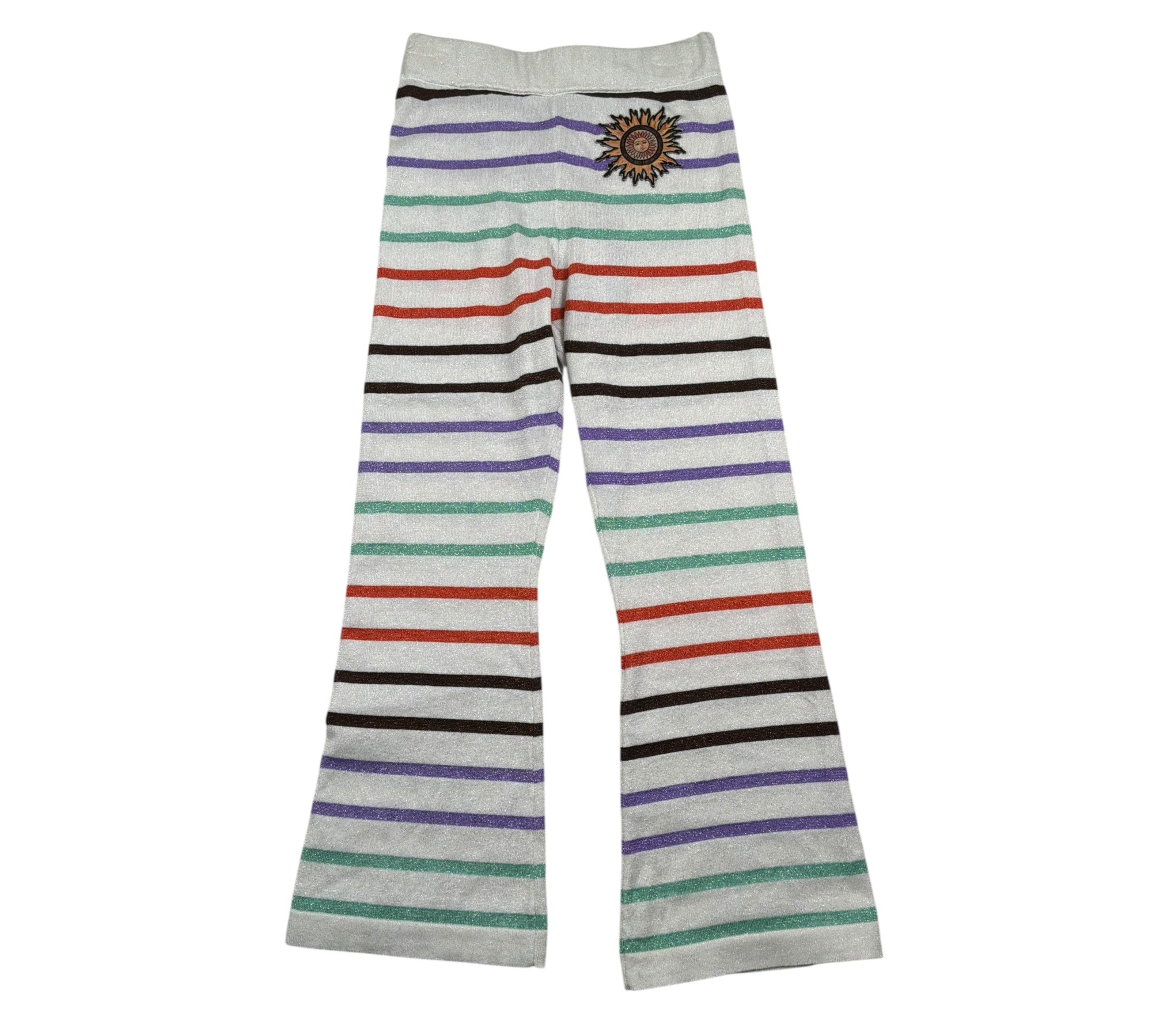 Just Cavalli Pantalone Modello Zampa Fantasia A Righe per Bambina JGP26087PA PANNA JUST CAVALLI 