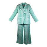 Just Cavalli Completo 2 Pezzi Giacca-Pantalone Tinta Unita per Bambina JGP26142JP VERDE ACQUA JUST CAVALLI 