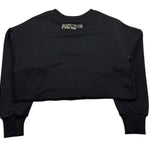 Just Cavalli Felpa Chiusa Girocollo Tinta Unita Modello Crop per Bambina JGP26174FE NERO JUST CAVALLI 