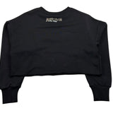 Just Cavalli Felpa Chiusa Girocollo Tinta Unita Modello Crop per Bambina JGP26174FE NERO JUST CAVALLI 