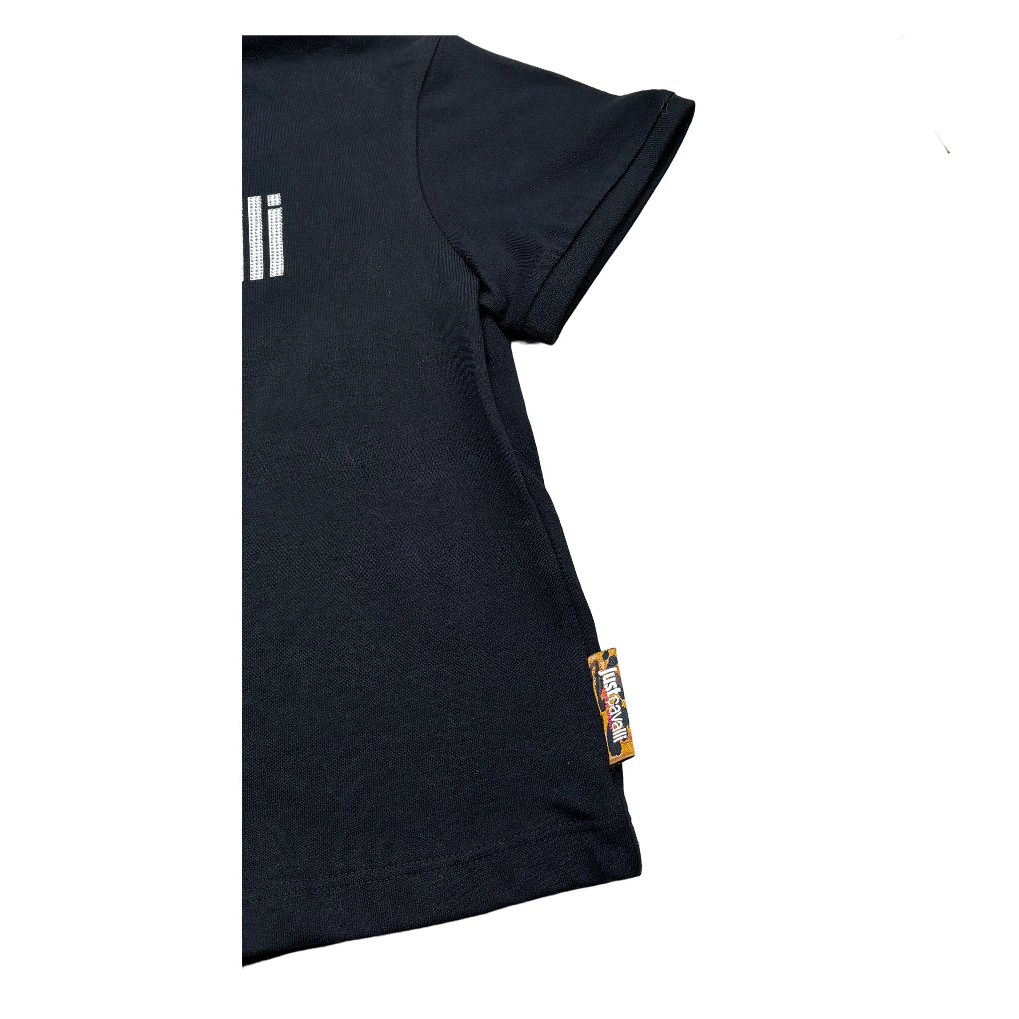 Just Cavalli T-Shirt Girocollo Tinta Unita con Stampa per Bambina JGP26195TS NERO JUST CAVALLI 