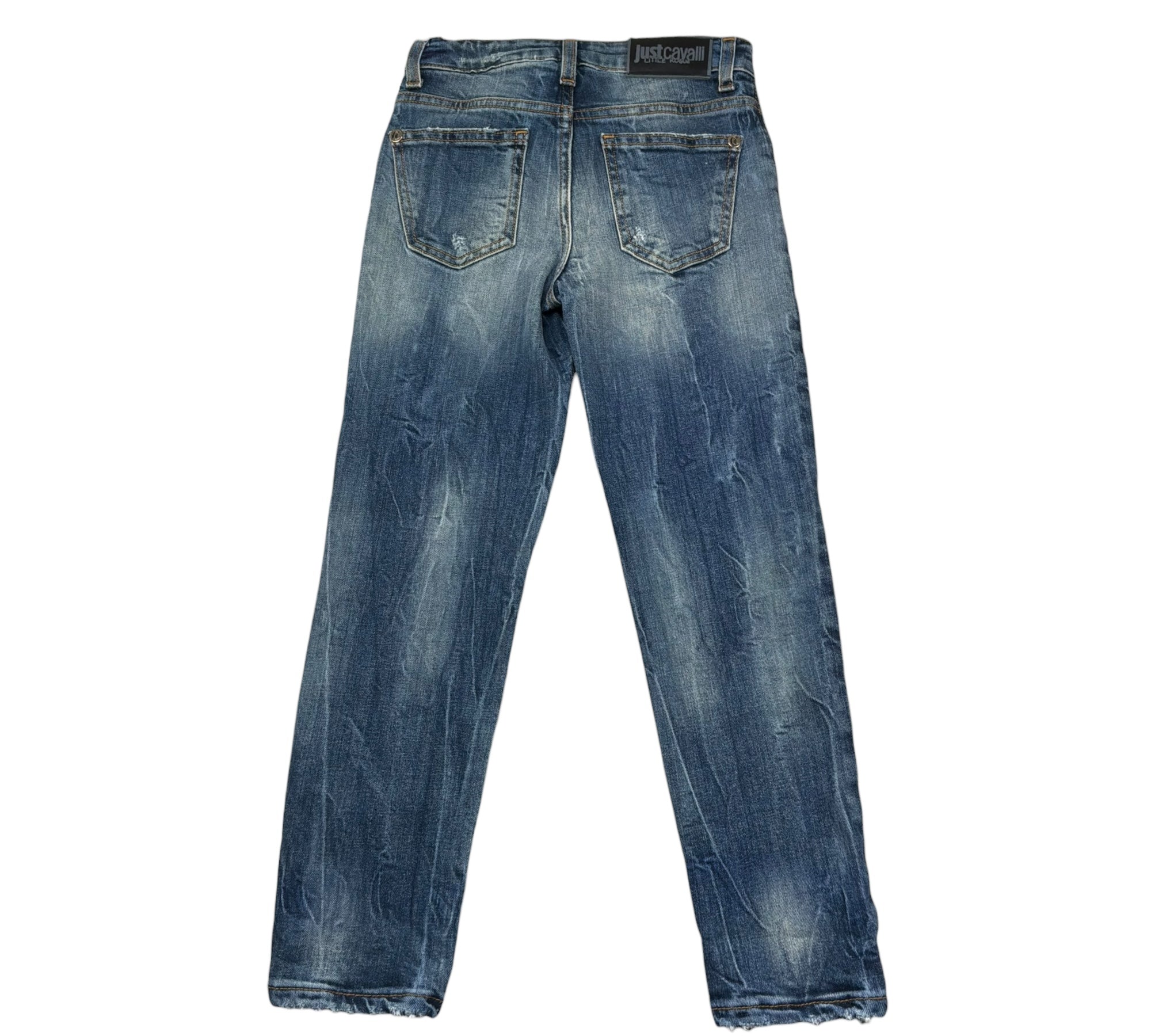 Just Cavalli Jeans Tinta Unita con Girovita Regolabile per Bambino JGP26198JE BLU JUST CAVALLI 