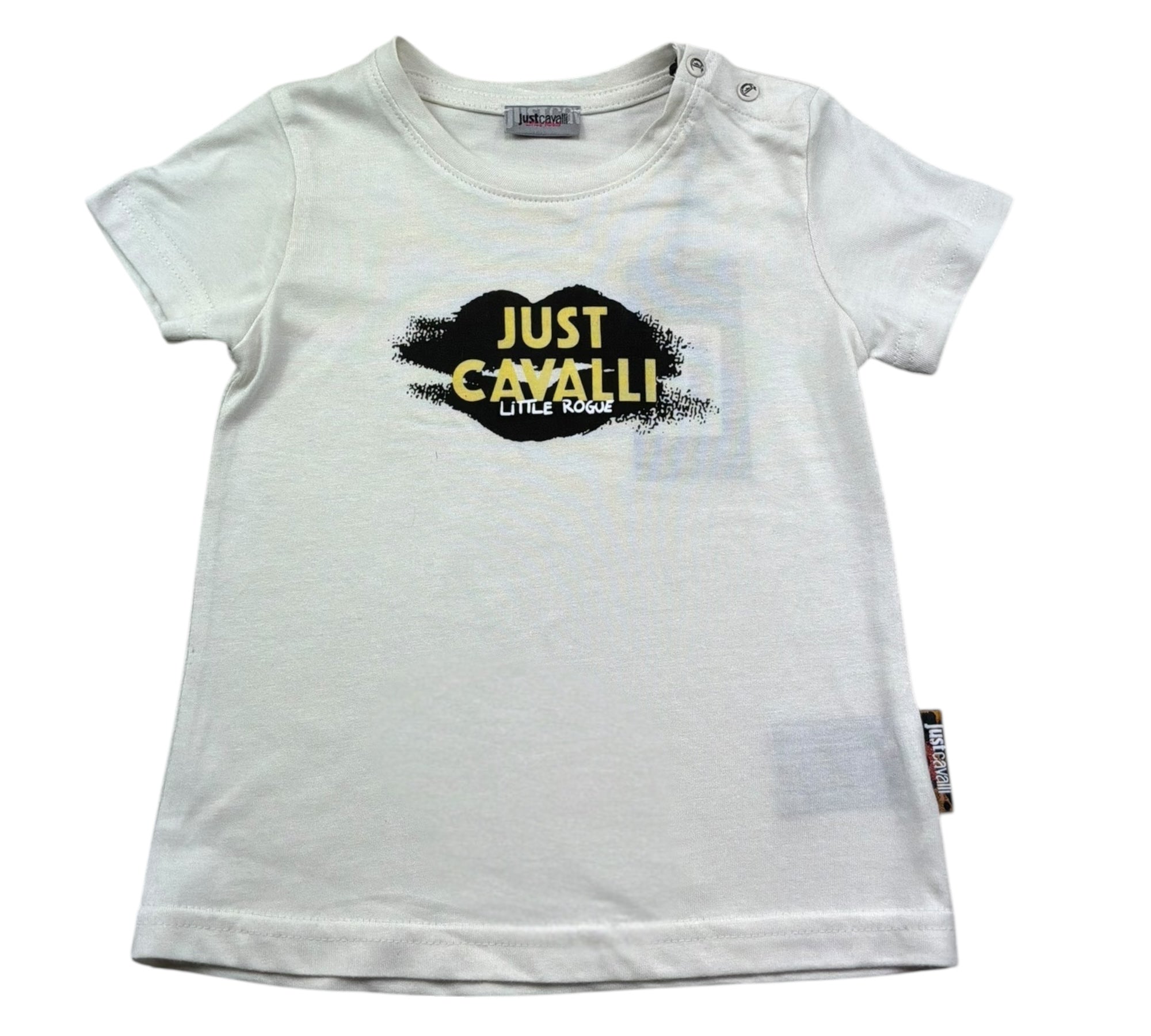 Just Cavalli T-Shirt Girocollo Tinta Unita con Logo per Bambino JIP26021TS PANNA JUST CAVALLI 