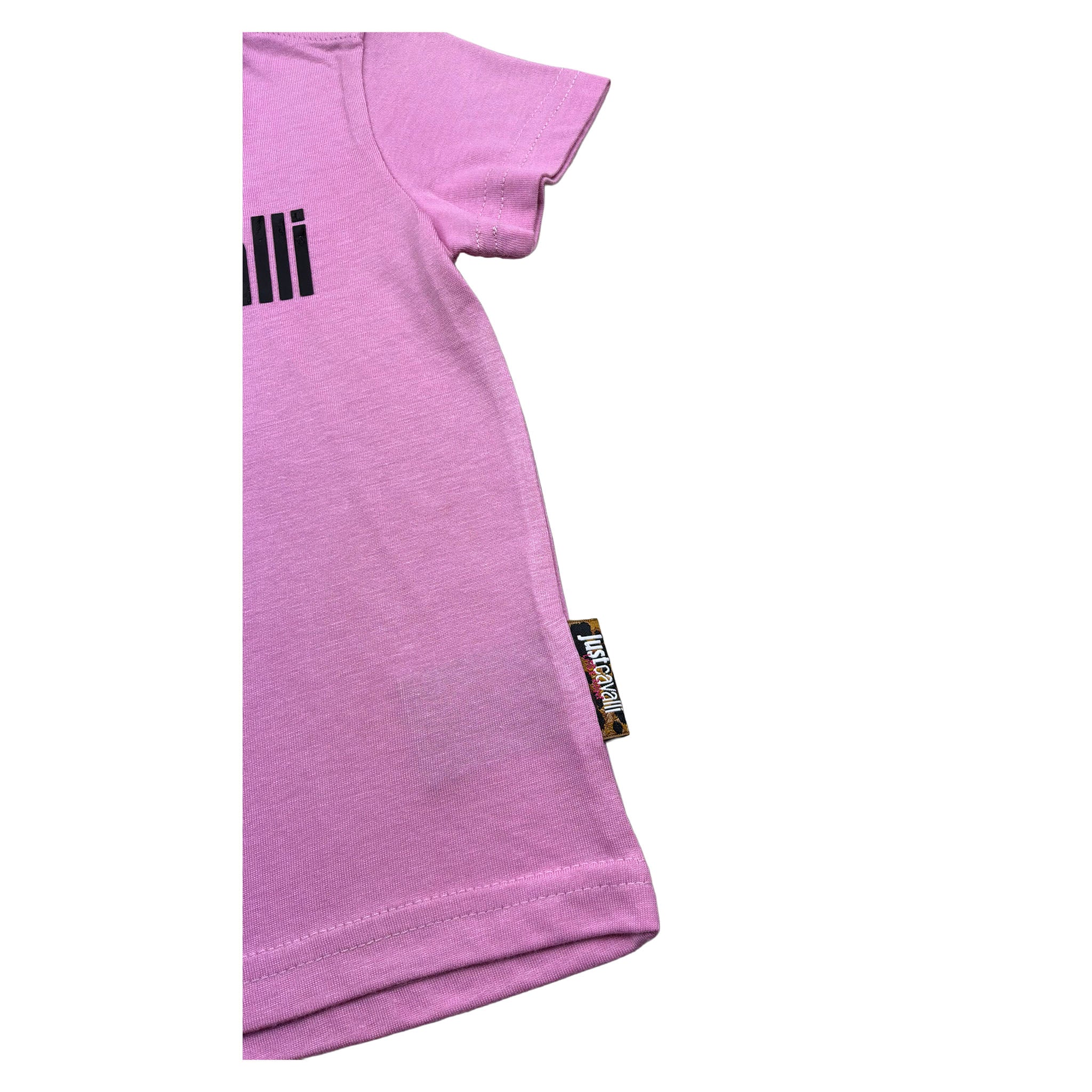 Just Cavalli T-Shirt Girocollo Tinta Unita con Logo per Neonata JIP26029TS ROSA JUST CAVALLI 