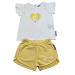 Just Cavalli Completo 2 Pezzi T-Shirt-Short Bicolore per Neonata JIP26077CJJN BIANCO/GIALLO JUST CAVALLI 