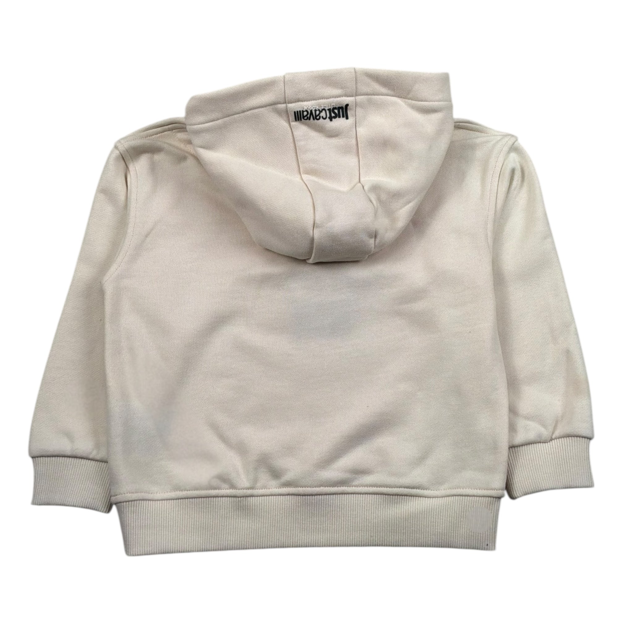Just Cavalli Felpa Chiusa con Cappuccio Tinta Unita con Logo per Neonato JIP26078FE PANNA JUST CAVALLI 