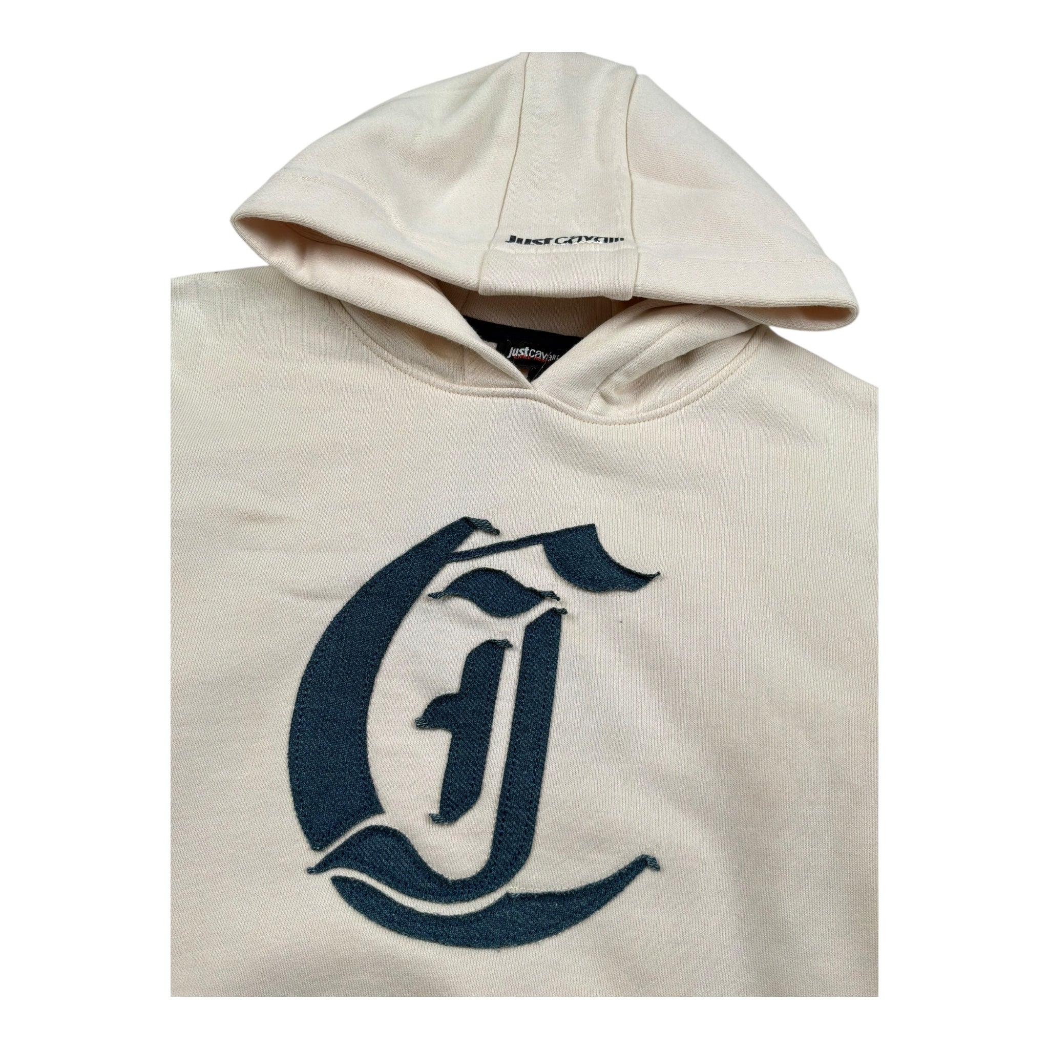 Just Cavalli Felpa Chiusa con Cappuccio Tinta Unita con Logo per Neonato JIP26078FE PANNA JUST CAVALLI 