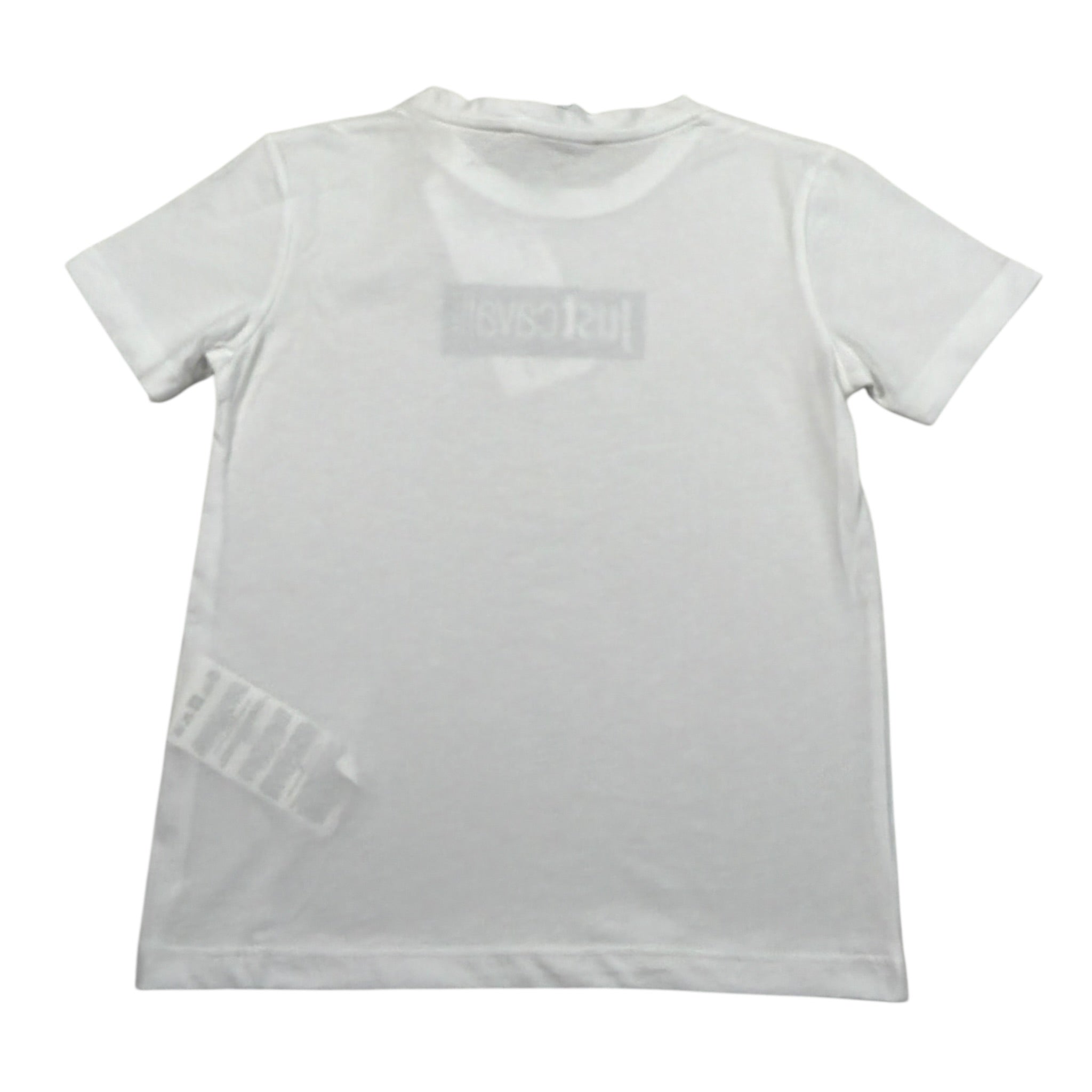 Just Cavalli T-Shirt Girocollo tinta unita con Stampa Bianco per Bambino JMTS002 BIANCO JUST CAVALLI 