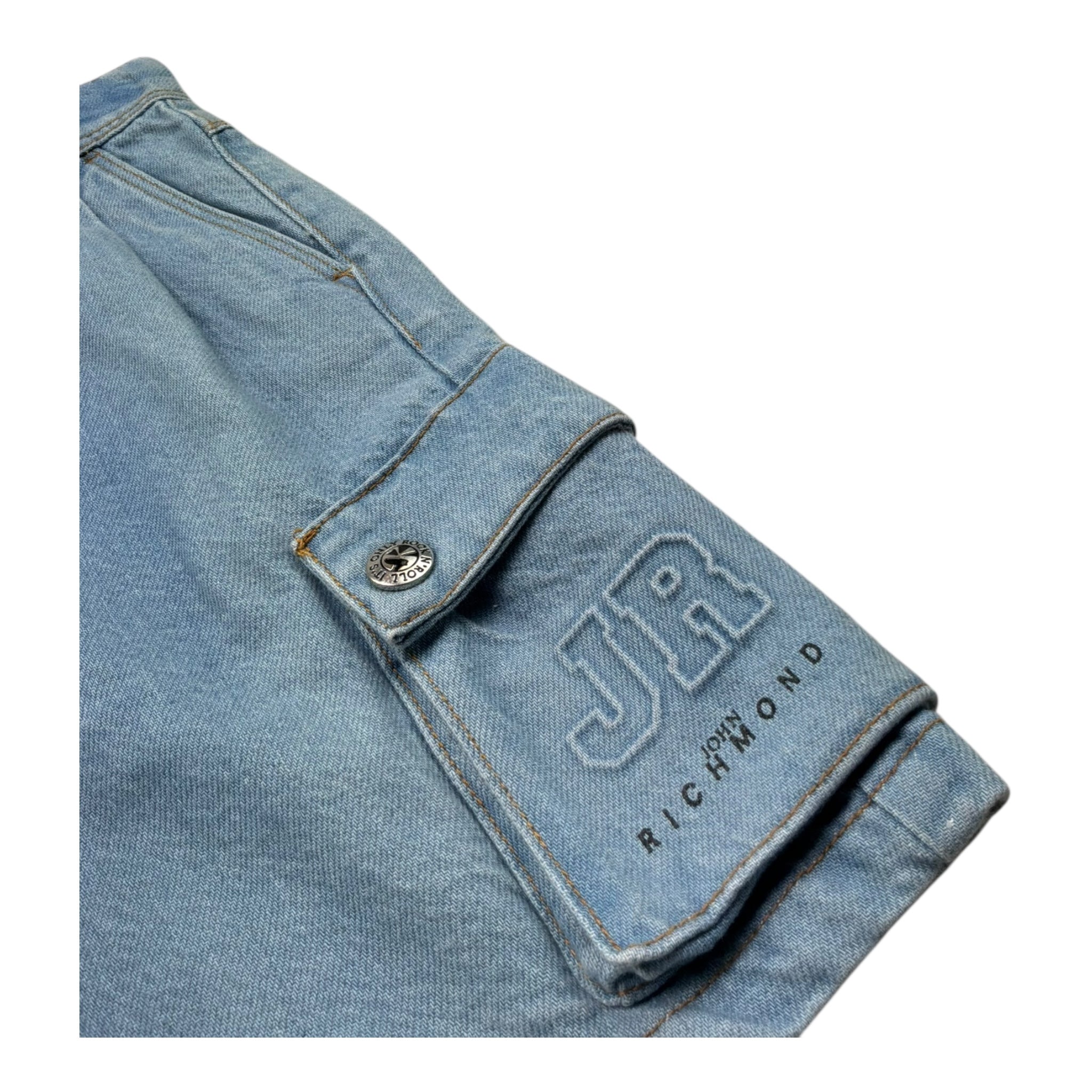 John Richmond Bermuda Tinta Unita In Denim per Bambino RBP2613BE AZZURRO JOHN RICHMOND 