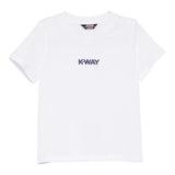 K-Way T-Shirt Girocollo Tinta Unita con Logo per Neonato K11613W BIANCO K-WAY 