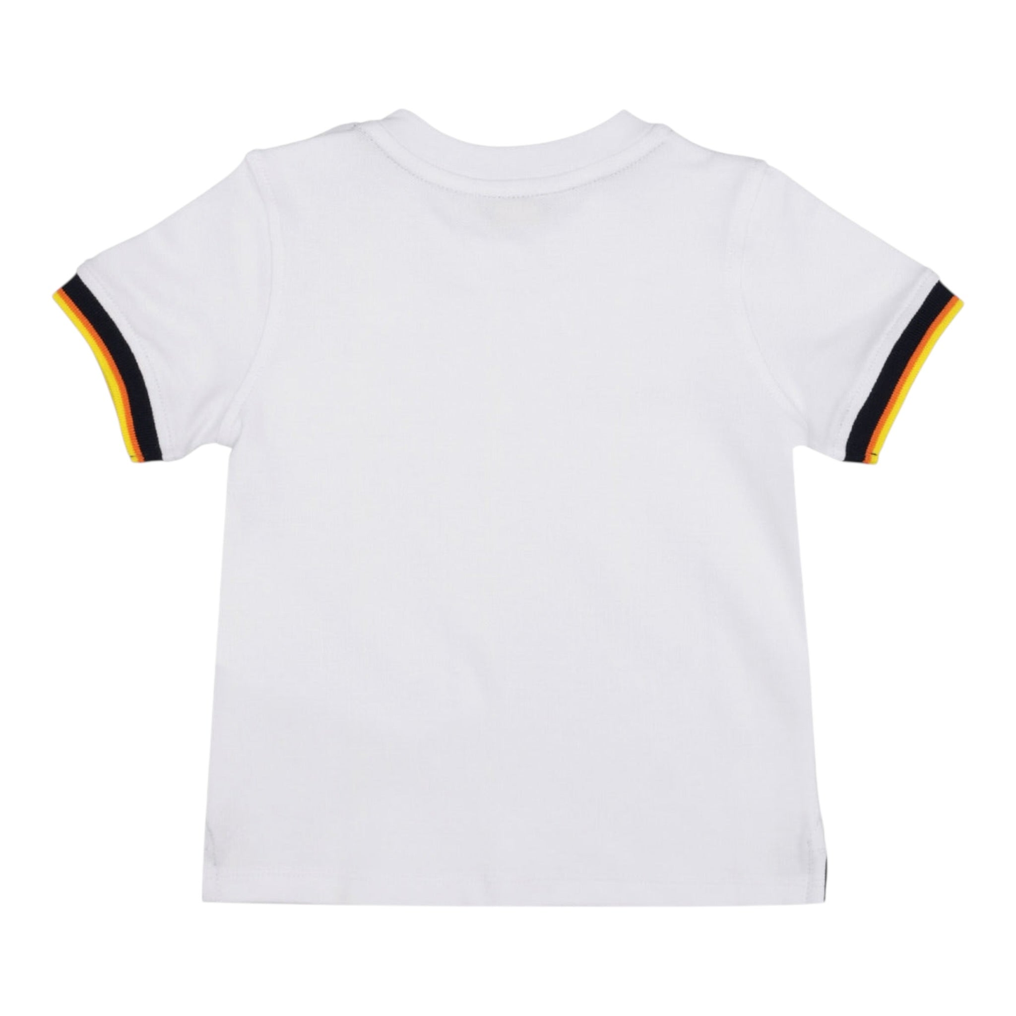 K-Way T-Shirt Tinta Unita Girocollo con Profili In Contrasto per Neonato K41319W BIANCO K-WAY 