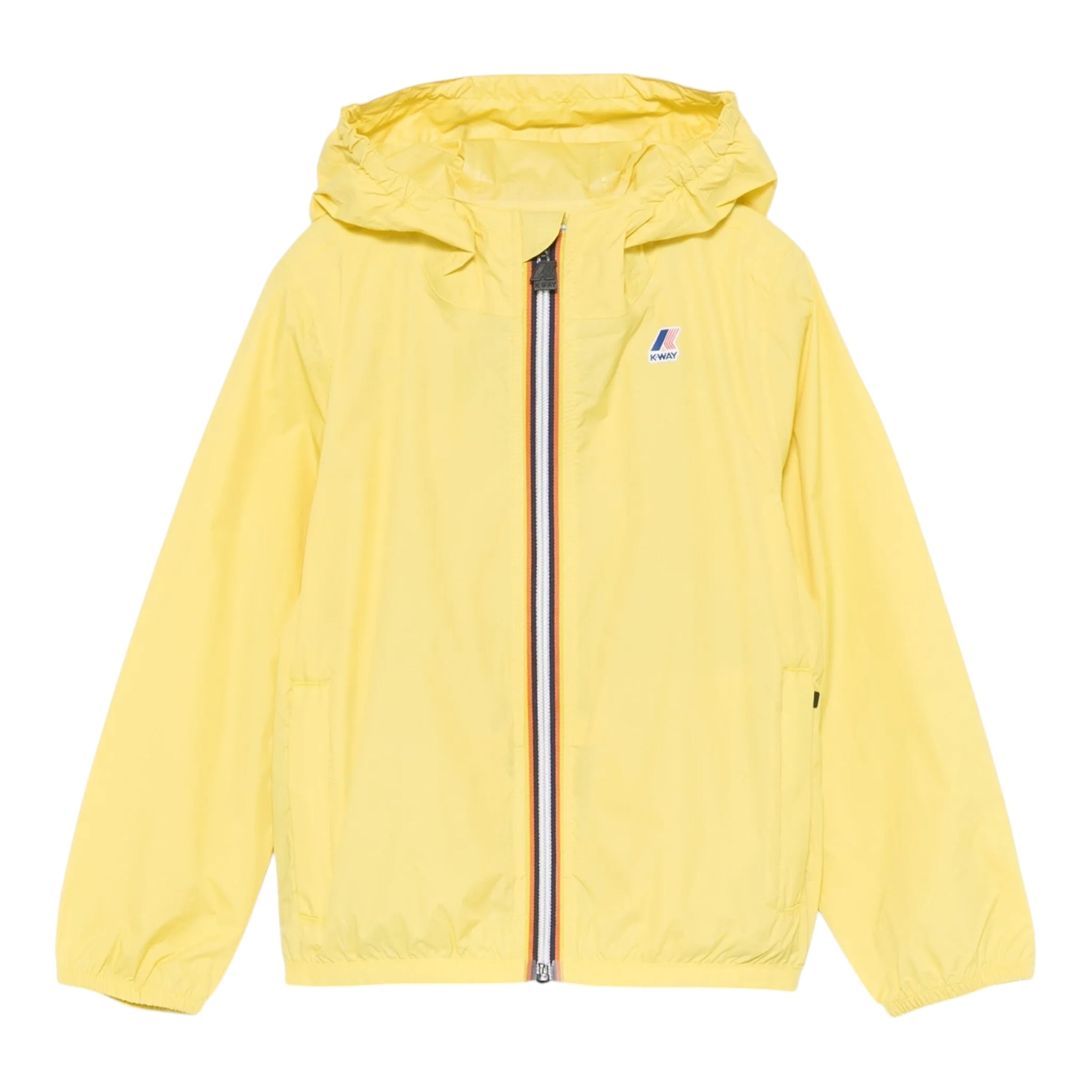 K-Way Giubbino Tinta Unita con Cappuccio per Bambino K61336WX GIALLO K-WAY 