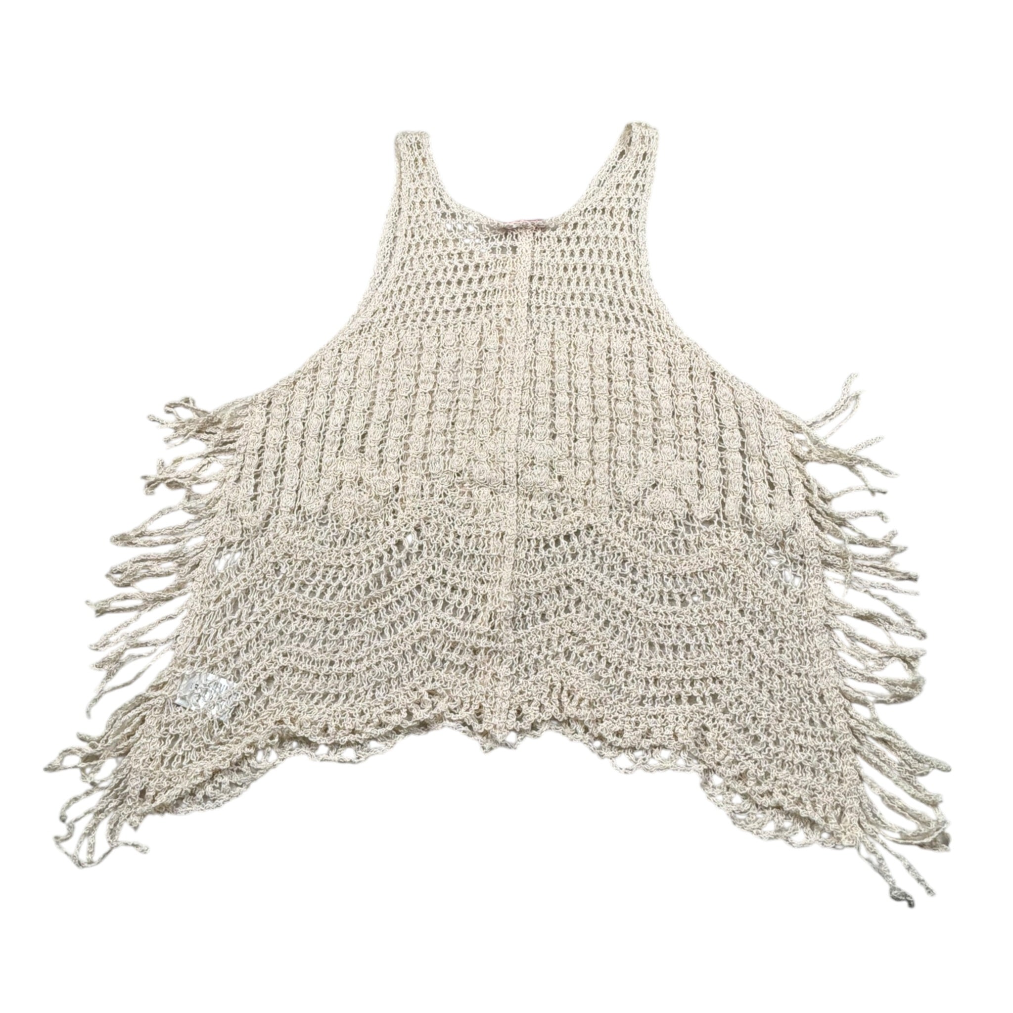 Kaos Top Traforato Tinta Unita per Bambina KS159 PANNA KAOS 