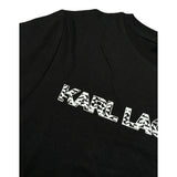 Karl Lagerfeld T-Shirt Girocollo tinta unita con Logo Nero per Bambino Z30055 NERO KARL LAGERFELD 