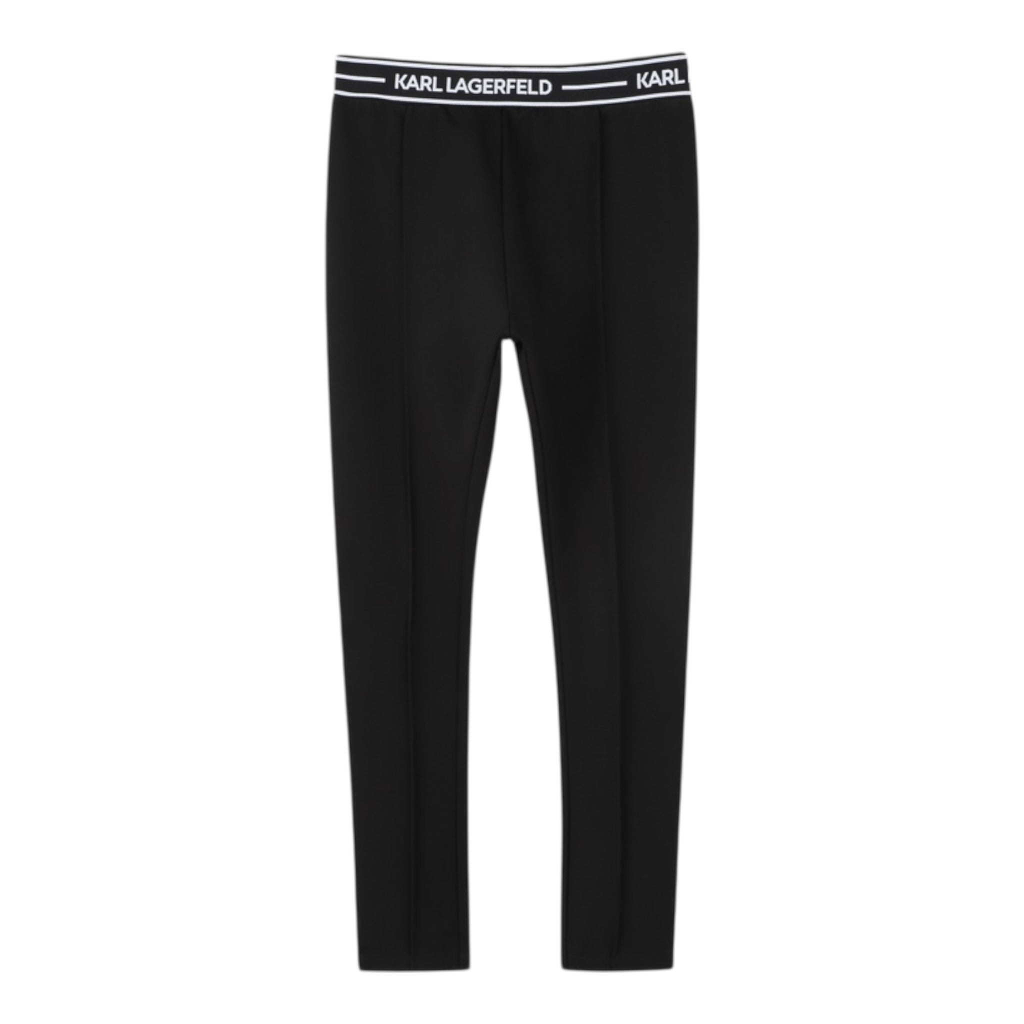 Karl Lagerfeld Leggins Tinta Unita con Elastico In Vita Logato per Bambina Z30452 NERO KARL LAGERFELD 