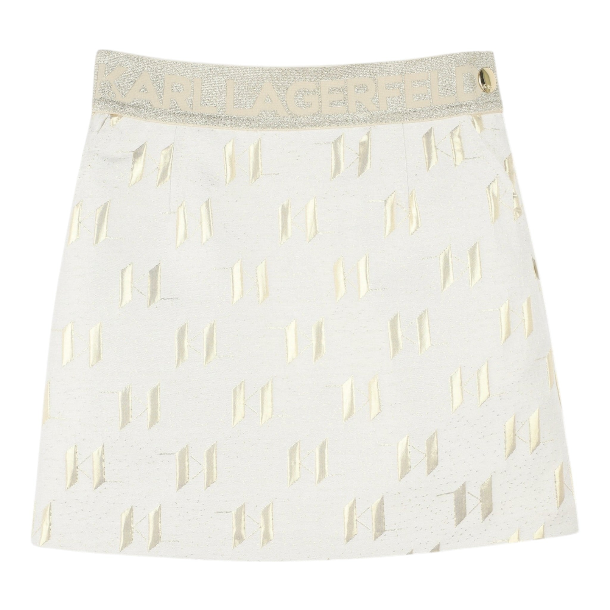 Karl Lagerfeld Gonna Tinta Unita con Elastico In Vita per Bambina Z30584 BEIGE KARL LAGERFELD 