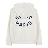 Kenzo Felpa con Zip E Cappuccio Tinta Unita con Logo per Neonato K61176N PANNA KENZO 