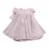 La Sartoria Dei Piccoli Abito Giromanica Tinta Unita con Fiocco per Neonata L1050 LILLA LA SARTORIA DEI PICCOLI 