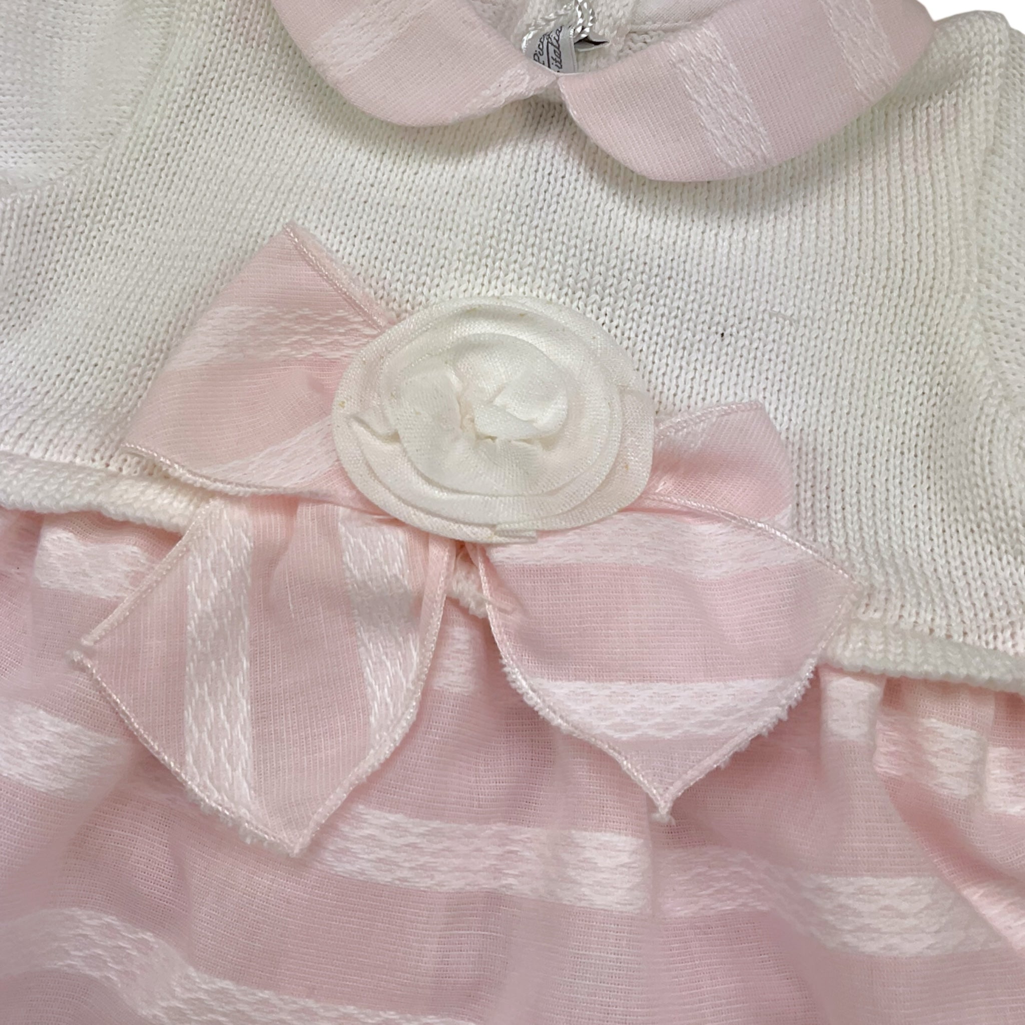La Sartoria Dei Piccoli Pagliaccetto Bicolore Mezza Manica per Neonata LP313 BIANCO LA SARTORIA DEI PICCOLI 